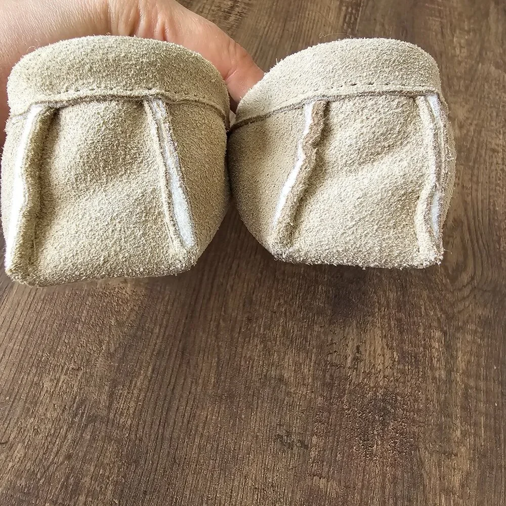 Kids Sheepskin Moccasin Soft Suede Sole Slippers 7.5”/12.5